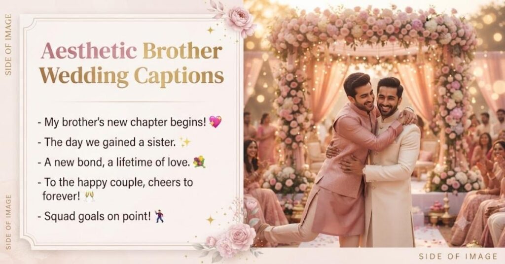 Aesthetic Brother Wedding Captions
