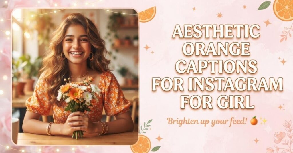 Aesthetic Orange Captions For Instagram For Girl