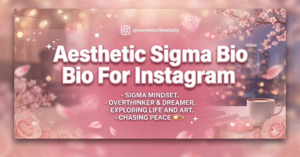 Aesthetic Sigma Bio For Instagram