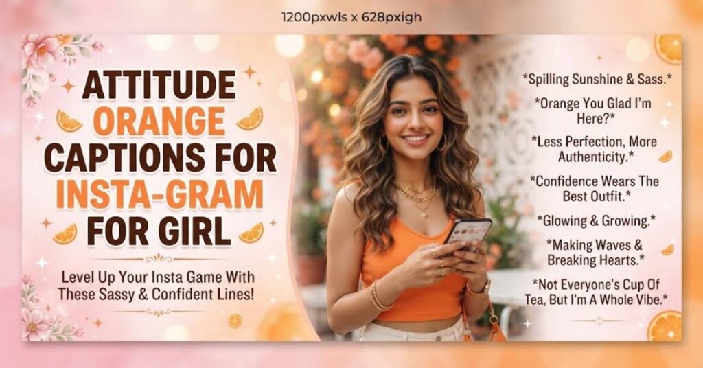 Attitude Orange Captions For Instagram For Girl