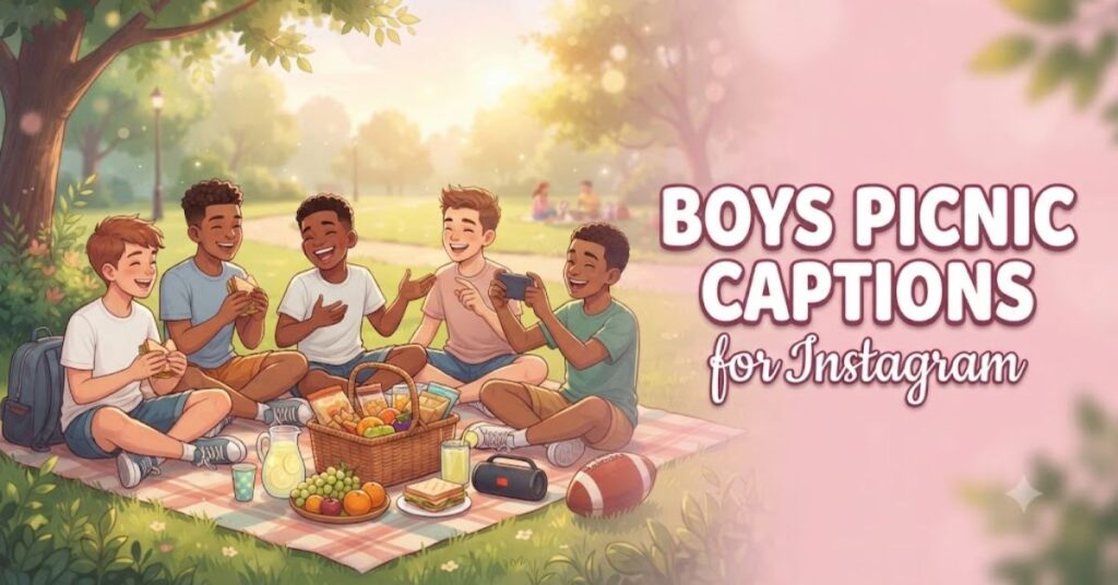Boys Picnic Captions for Instagram