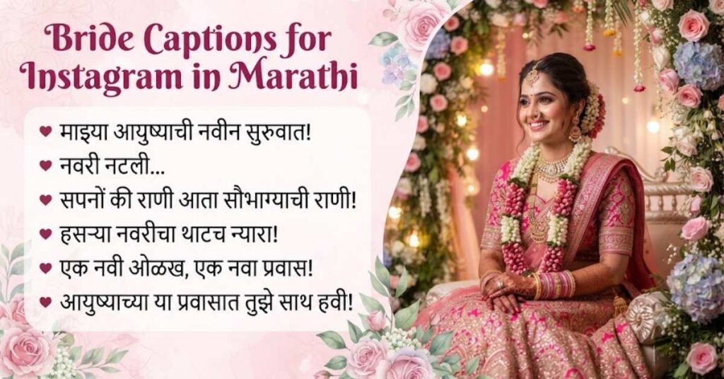 Bride Captions for Instagram in Marathi
