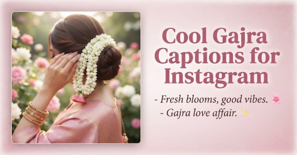 Cool Gajra Captions for Instagram