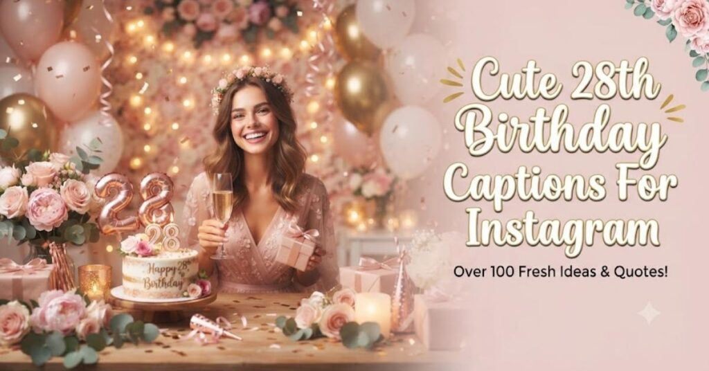 Cute 28th Birthday Captions For Instagram