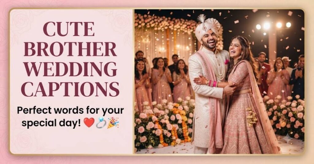 Cute Brother Wedding Captions