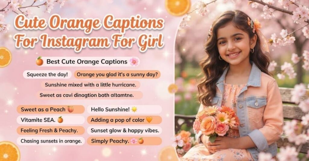 Cute Orange Captions For Instagram For Girl