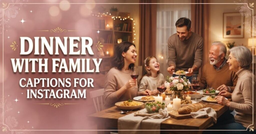Dinner with family captions for Instagram