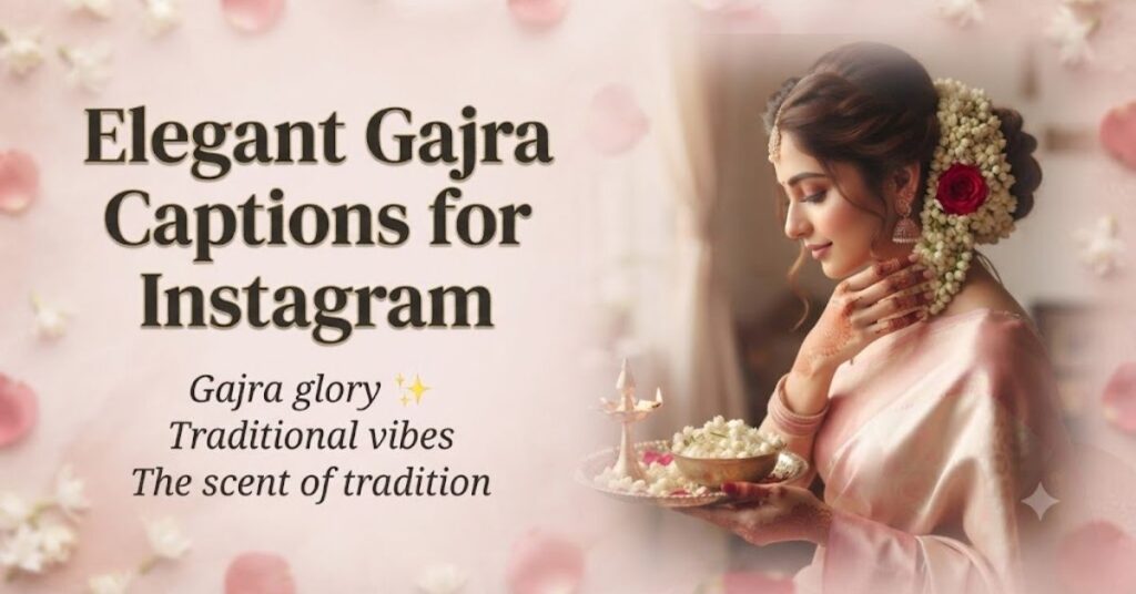 Elegant Gajra Captions for Instagram