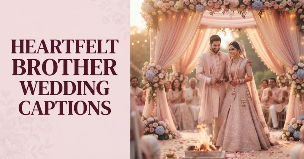 Heartfelt Brother Wedding Captions