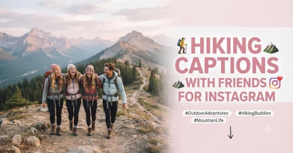 Hiking Captions with Friends for Instagram