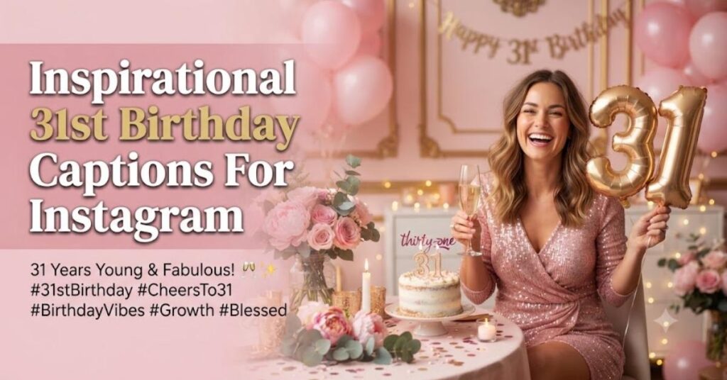 Inspirational 31st Birthday Captions For Instagram