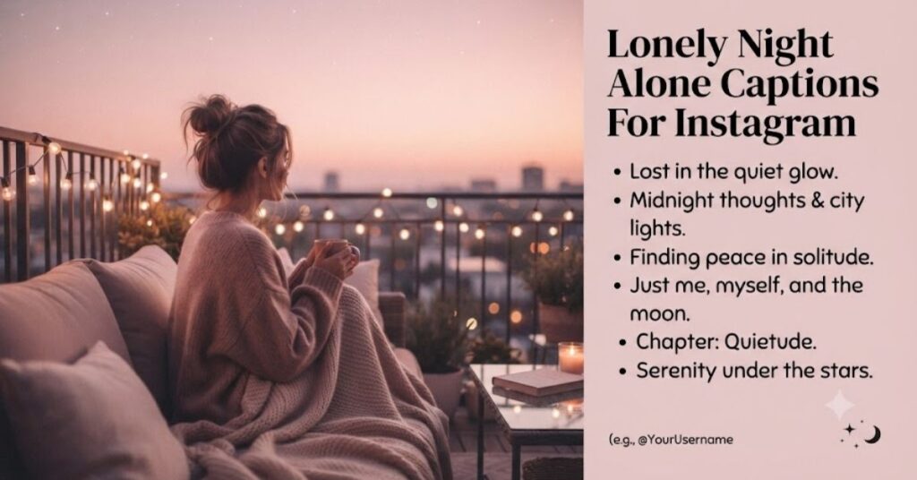 Lonely Night Alone Captions For Instagram
