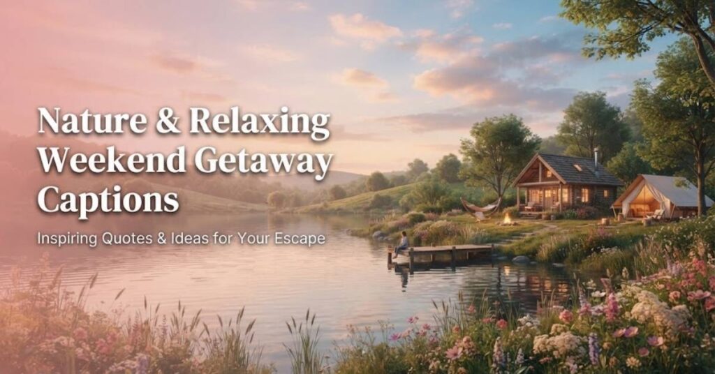 Nature & Relaxing Weekend Getaway Captions