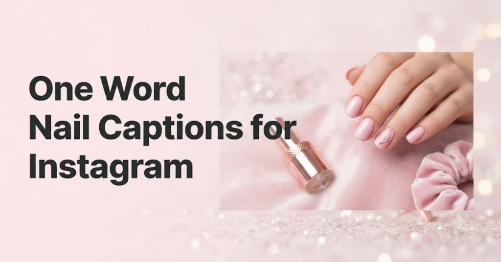 One Word Nail Captions for Instagram