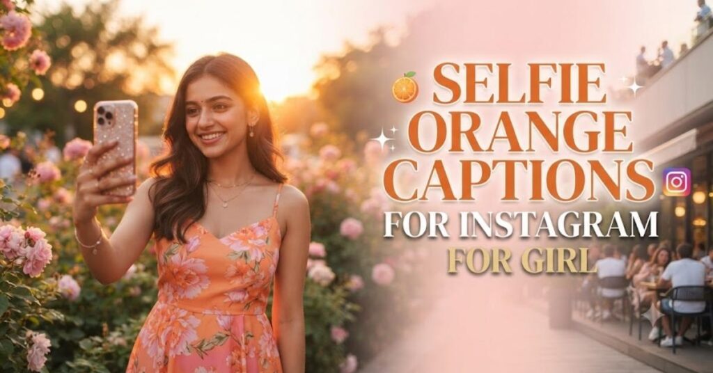 Selfie Orange Captions For Instagram For Girl