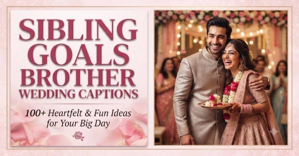 Sibling Goals Brother Wedding Captions